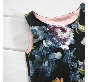 Платье Цветы интерлок-пенье